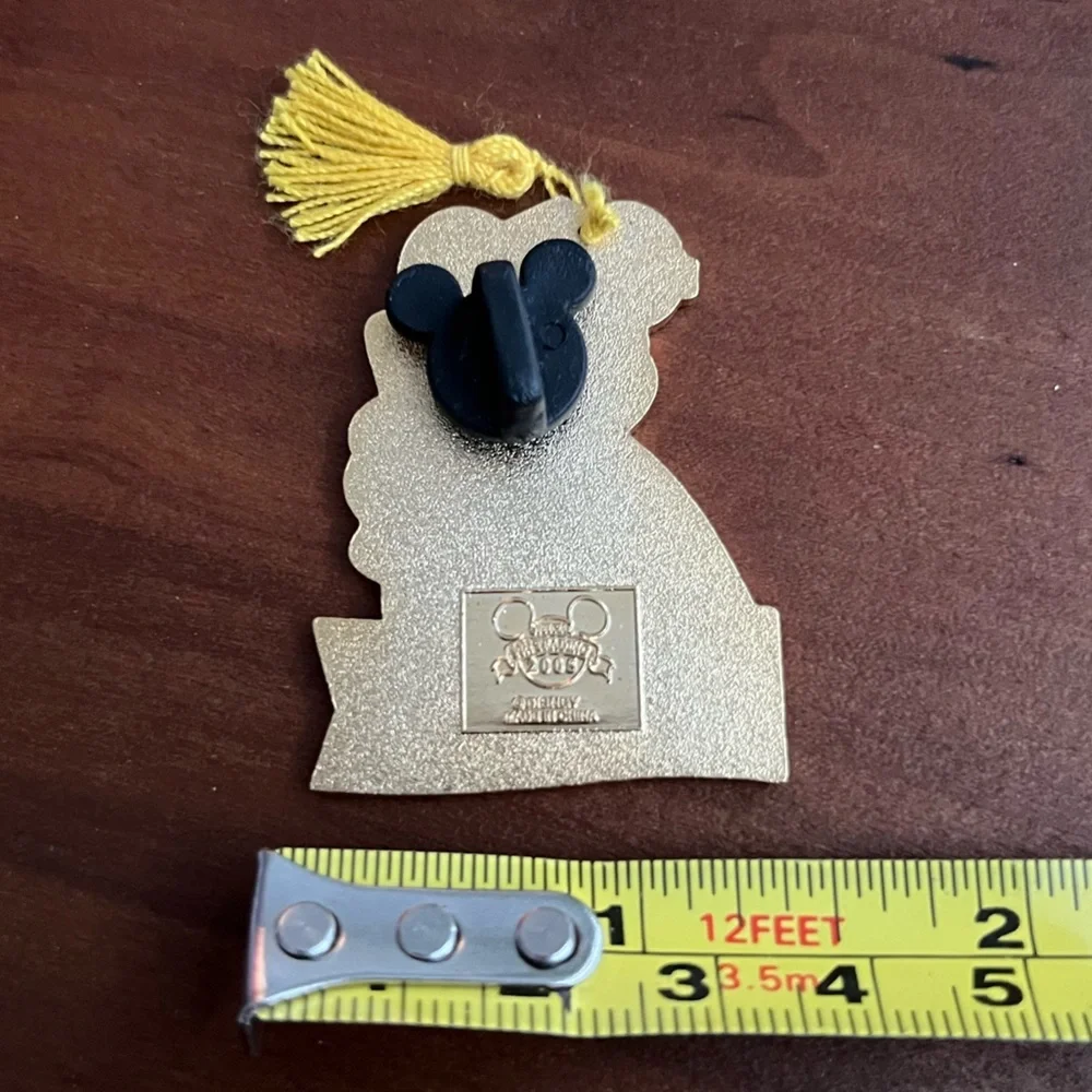 Disney Mickey Mouse Graduation Pin in Blue Gown with Yellow Tassel - Picture 4 of 5